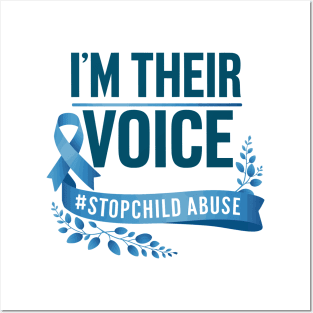 I'm Their Voice Child Abuse Prevention month awareness Posters and Art